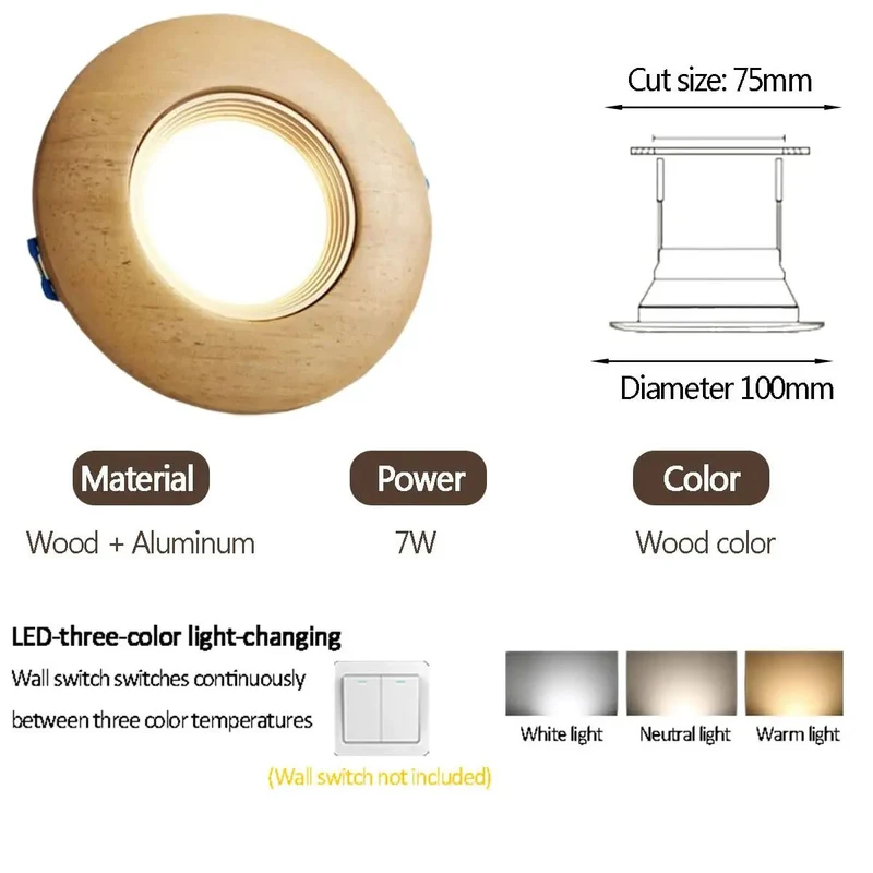 10 Pack 3.9 Inch Led Recessed Lights And Led Can Lights With Dope Wood Baffle Trim Hella Bright Dimmable Glow Adjustable 3 Color Temp Smooth Retrofit Install No Flick Buzz Top Shelf Ceiling Makeover