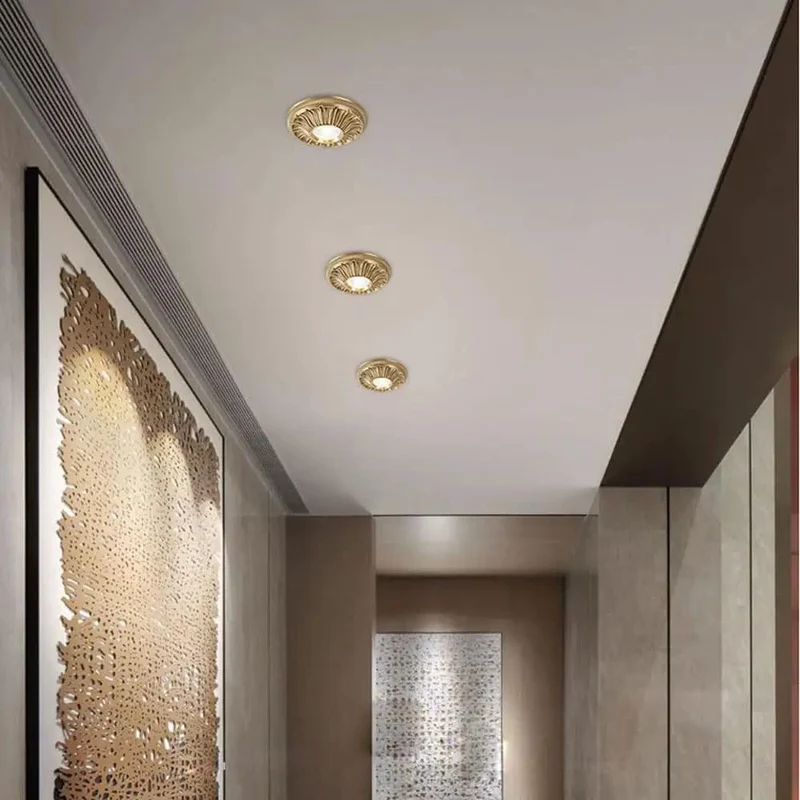 Heavy Duty 6 Pack 4.5 Inch LED Recessed Can Lights Featuring Slick Gold Brass Stripe Trim Smooth Dimming And 3000K To 6000K Custom Color Temp Zero Flicker Residential Fixtures