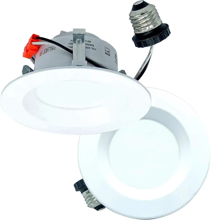 Hassle Free Swap 4 Inch Recessed Dimmable Led Can Light With Switchable 5Cct For Home Ceilings, 9W Delivers 750 Killer Lumens, Smooth Acrylic Dome, Standard E26 Base, Sweet 6 Pack Bundle