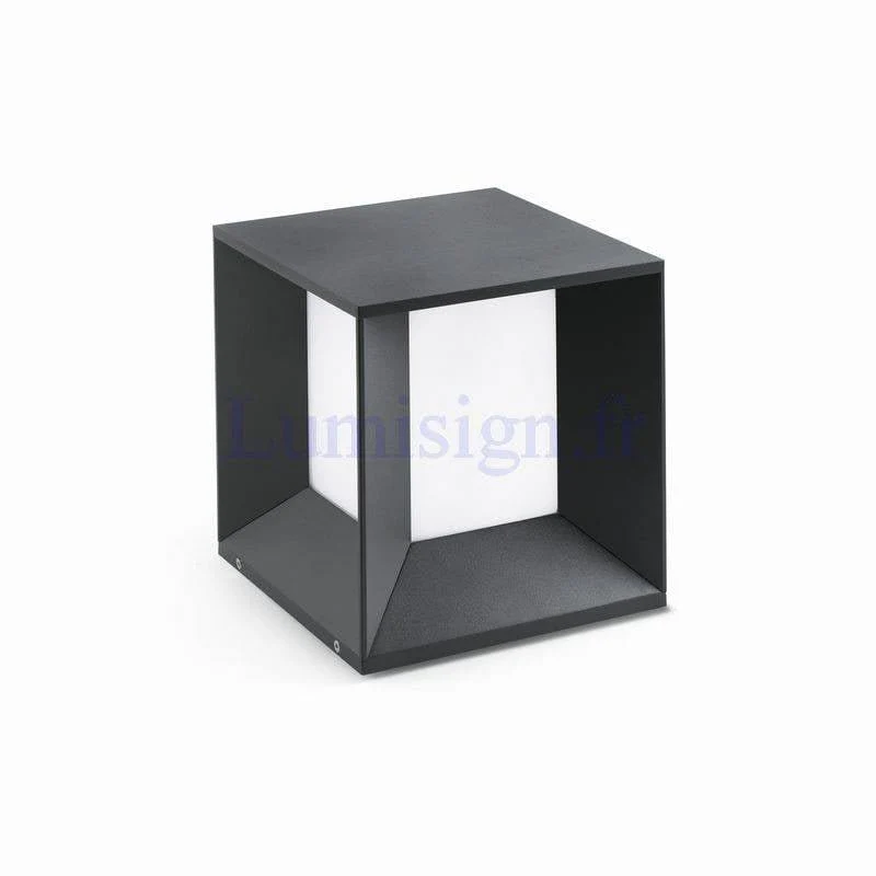 Borne LED MILA gris foncé : éclairage extérieur design moderne