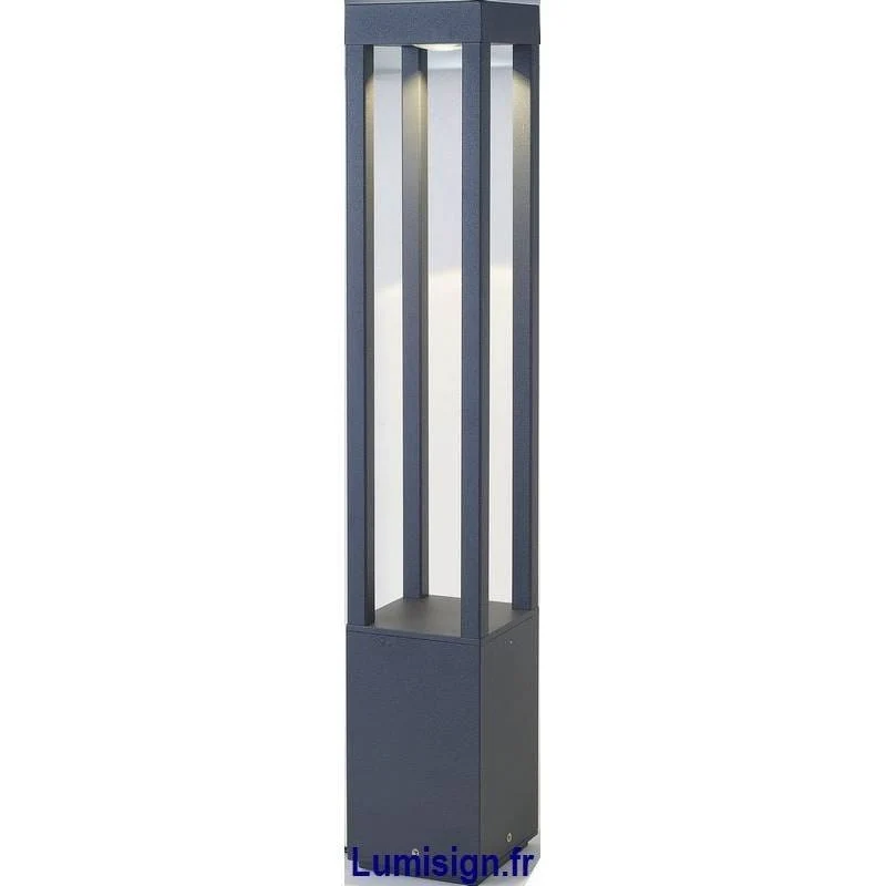 Borne lumineuse LED Agra gris H65 | Éclairage jardin