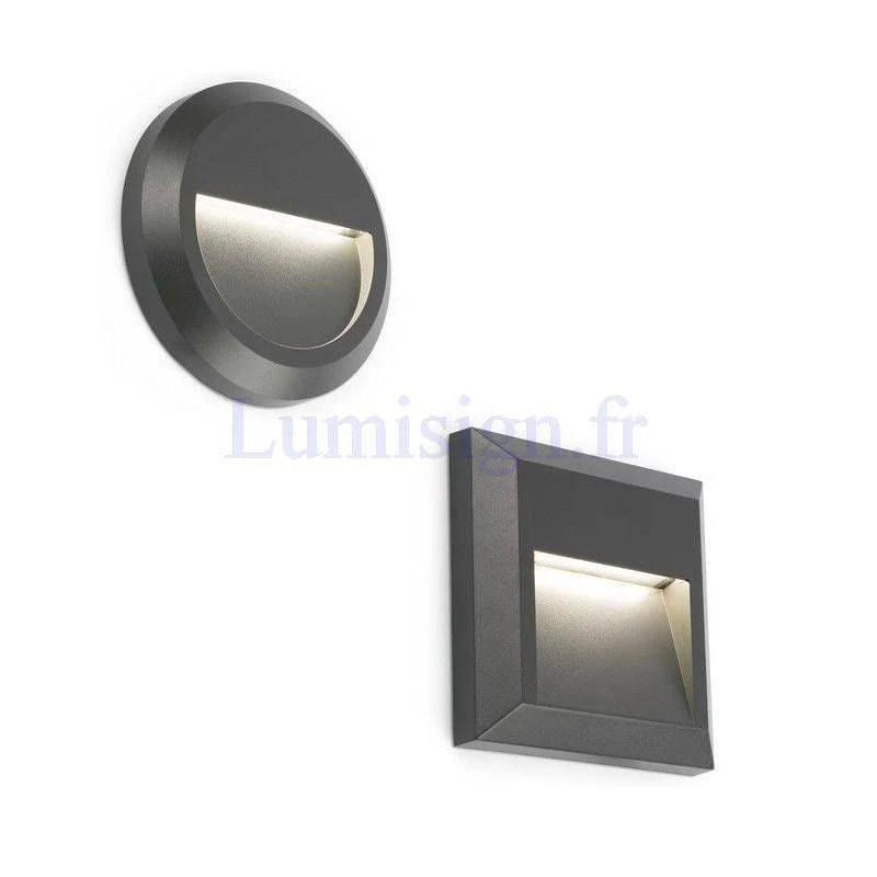 Applique extérieure encastrable Led GRANT Rond