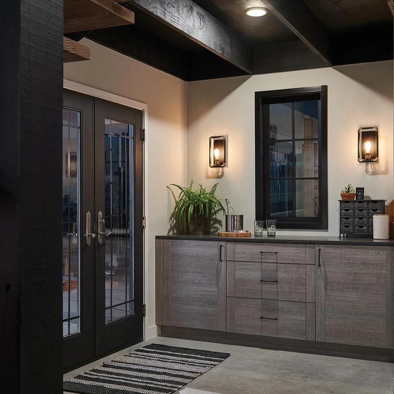 Applique murale industrielle noire