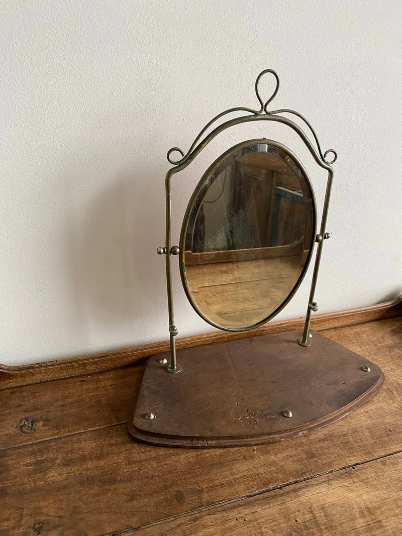Coiffeuse psychée 1920 base en bois art déco