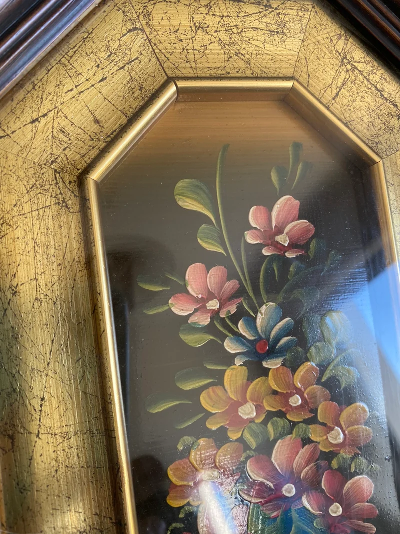 Peinture à l'huile sur cuivre dans cadre en bois