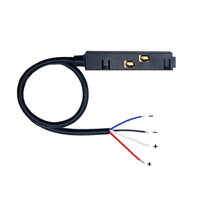 Connecteur Linéaire pour Rail Magnétique 48V 4 fils NOIR