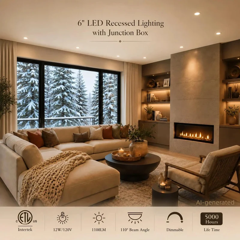 Hella Bright 6 Inch Led Recessed Ceiling Downlight With Integrated Junction Box 3Cct Adjustable Color Temperature Dimmable Slick Ultra Thin Profile Big Time Output For Easy Home Makeover
