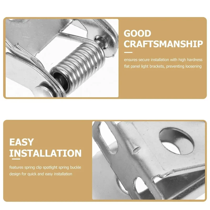 Heavy Duty Galvanized Downlight Spring Clips For Recessed Lighting Cans 24 Pack With Tough As Nails Grip To Lock Drywall Trim And Secure Ceiling Housings Without The Hassle