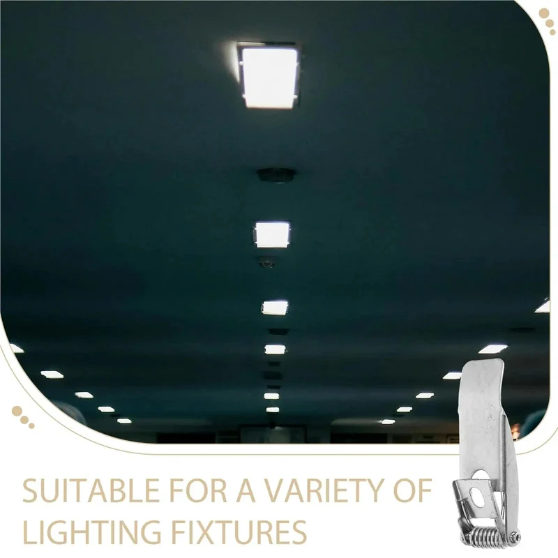 Forty Piece Heavy Duty Galvanized Downlight Spring Clips For Led Recessed Lighting Retention System Keep Your Ceiling Cans Straight Up Locked With A Rock Solid Hold Eliminating All Saggin Drywall Stress And Loose Trim Rings Forever Save Big