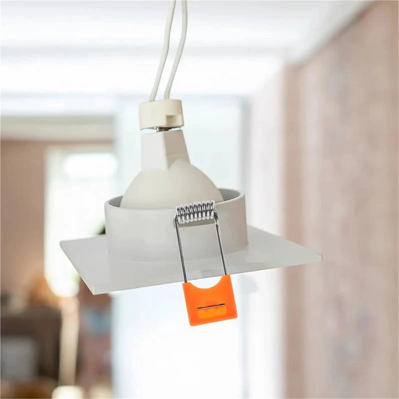 Premium Spring Snap Clips For Recessed Lighting And Downlight Housing Hella Durable Ceiling Mount Brackets With Tough Iron And Steel Build For LED Lamp Fixtures Plus One Hundred Piece Bundle