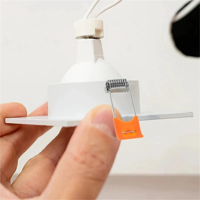 Rock Solid Spring Clips For Recessed Lighting And Downlights 200 Pack Heavy Duty Mounting Hardware With Tight Grip Retainers For Ceiling Fixtures And Easy Drop In Install Setup