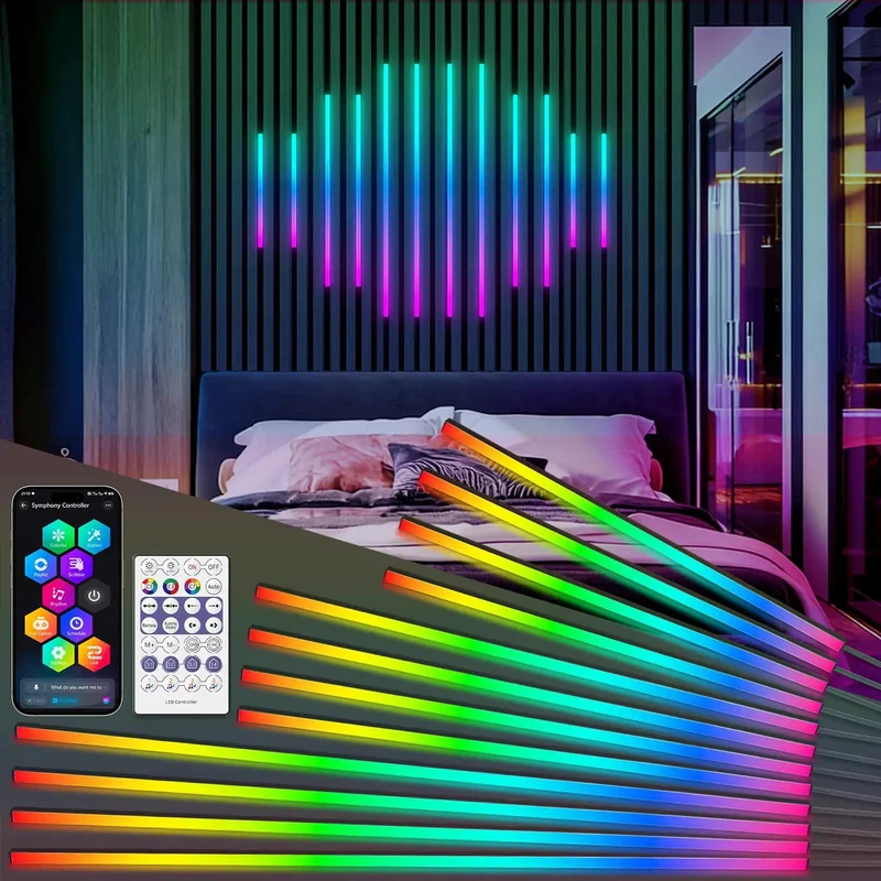Smart Rgb Ic Led Lighting Kit For Acoustic Wall Panels Flex Rig With Smooth Install And Chill Vibe Control Ultimate Game Changer Home Decor Upgrade