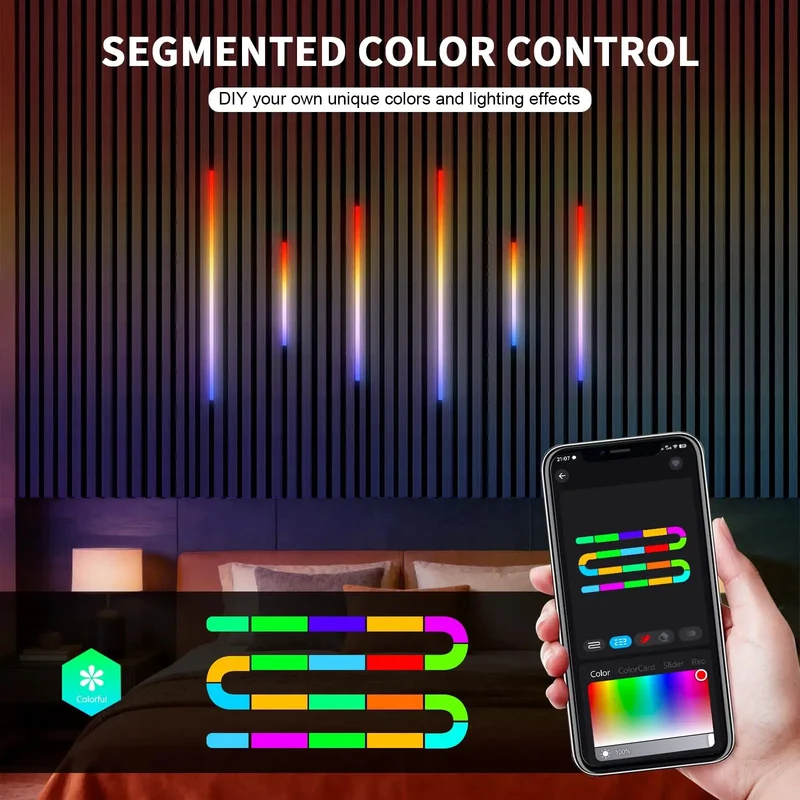 Smart Rgb Ic Led Lighting Kit For Acoustic Wall Panels Flex Rig With Smooth Install And Chill Vibe Control Ultimate Game Changer Home Decor Upgrade