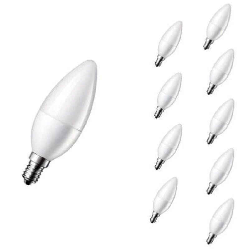 Ampoule LED E14 6W 220V C37 180° Dimmable - Pack de 10