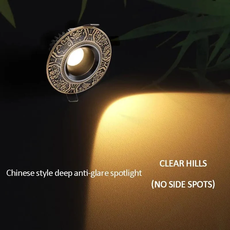 5 Pack Slick LED Recessed Ceiling Lights With Stylish Brass Pattern Trim, Dimmable 10W Recessed Can Lights Featuring 3000K To 6000K CCT, Top Shelf Glare Free Luster For Your Home Makeover, Sharp Design And Solid Brass For A Classy Vibe.
