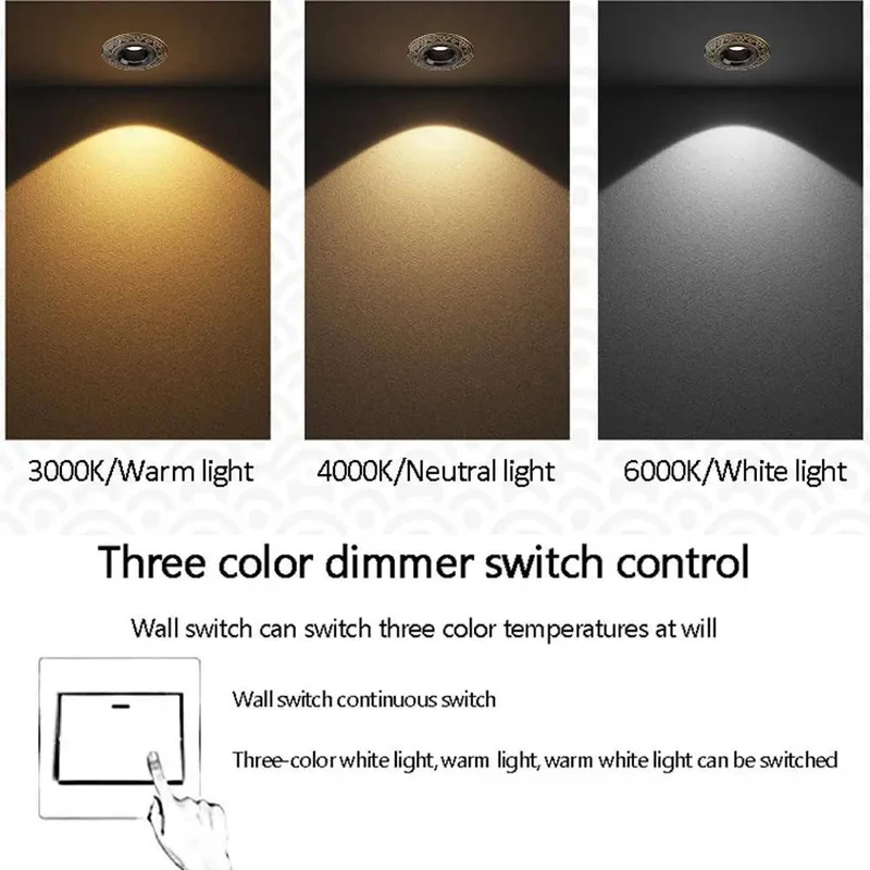 5 Pack Slick LED Recessed Ceiling Lights With Stylish Brass Pattern Trim, Dimmable 10W Recessed Can Lights Featuring 3000K To 6000K CCT, Top Shelf Glare Free Luster For Your Home Makeover, Sharp Design And Solid Brass For A Classy Vibe.