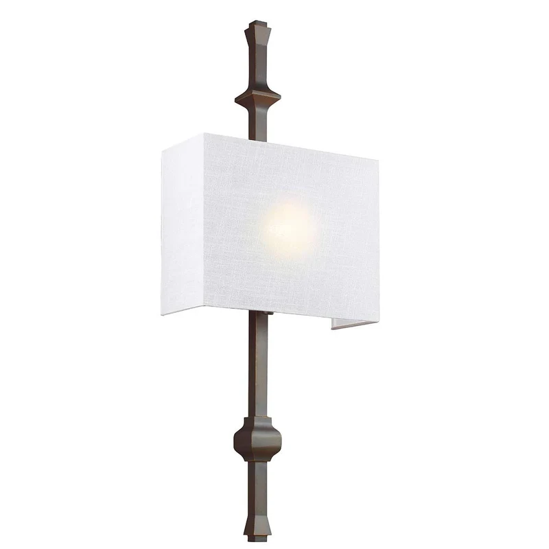 Luminaire Mural Blanche et Bronze