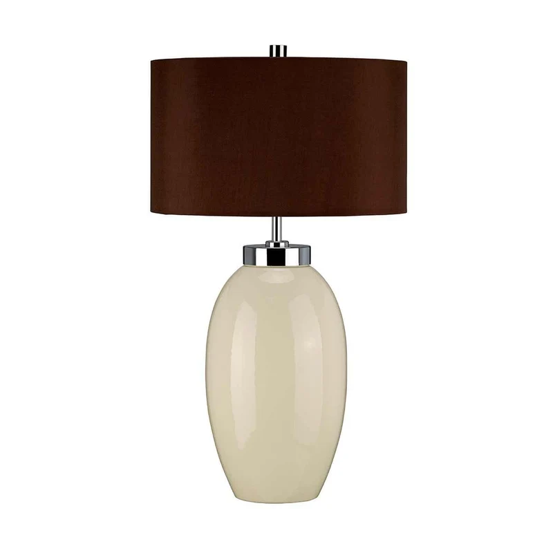 Lampe de table céramique crème