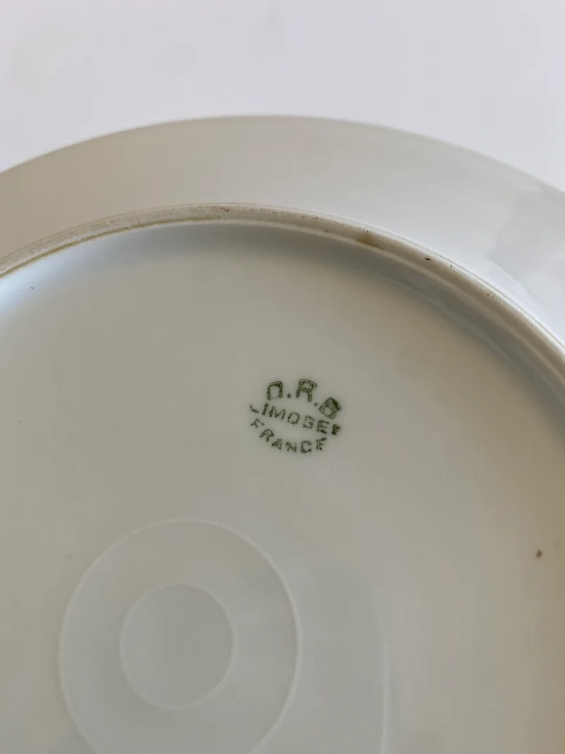 Assiettes à dessert bordures fleuries Limoges