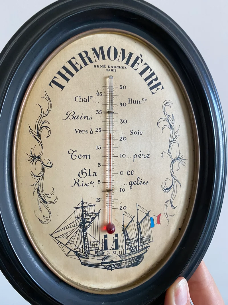Thermomètre vintage René Dauchez Paris