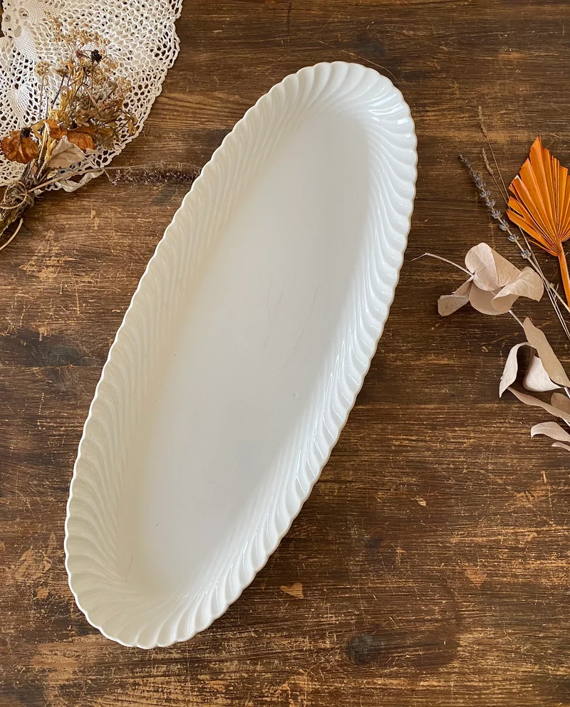 Plat de service en faience Luneveille