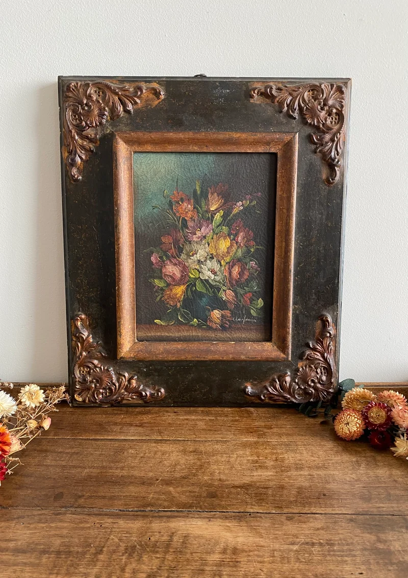 Peinture signée Campanini dans son cadre baroque