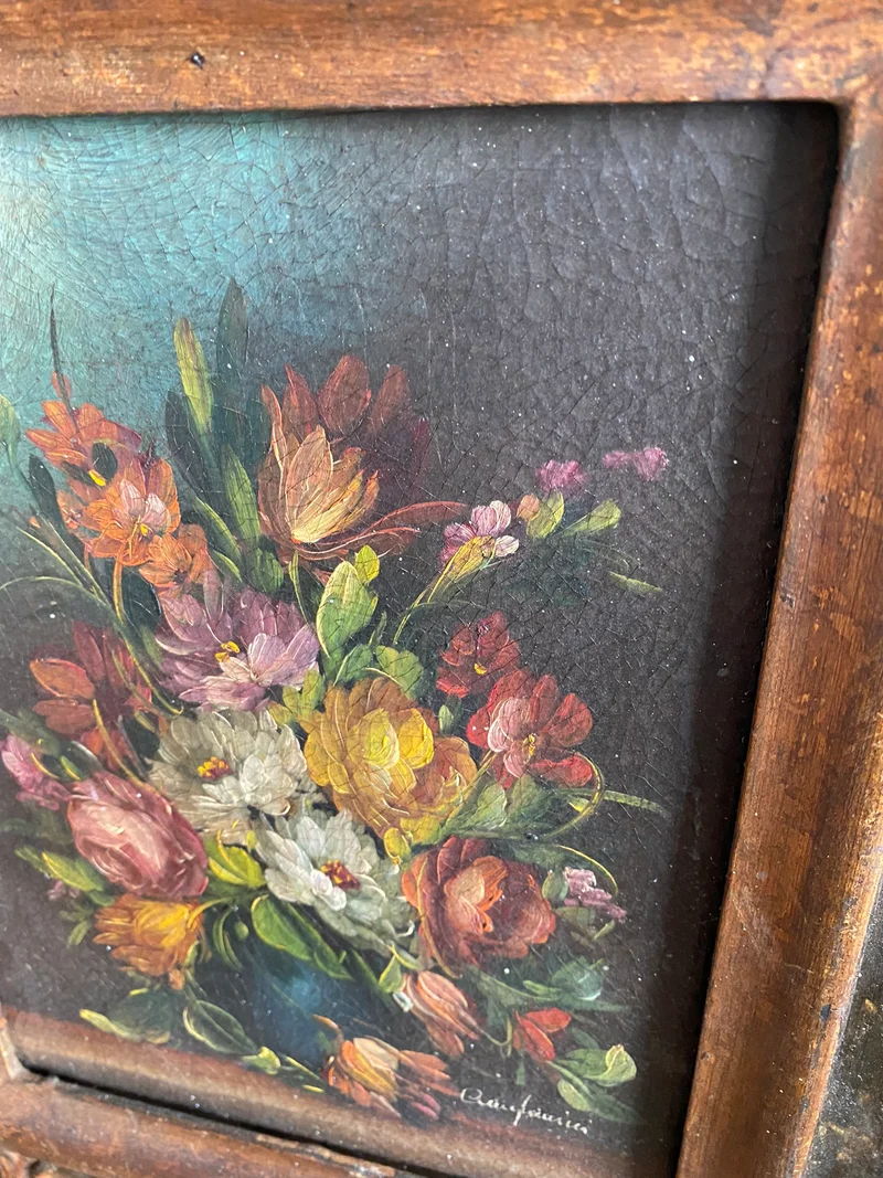 Peinture signée Campanini dans son cadre baroque
