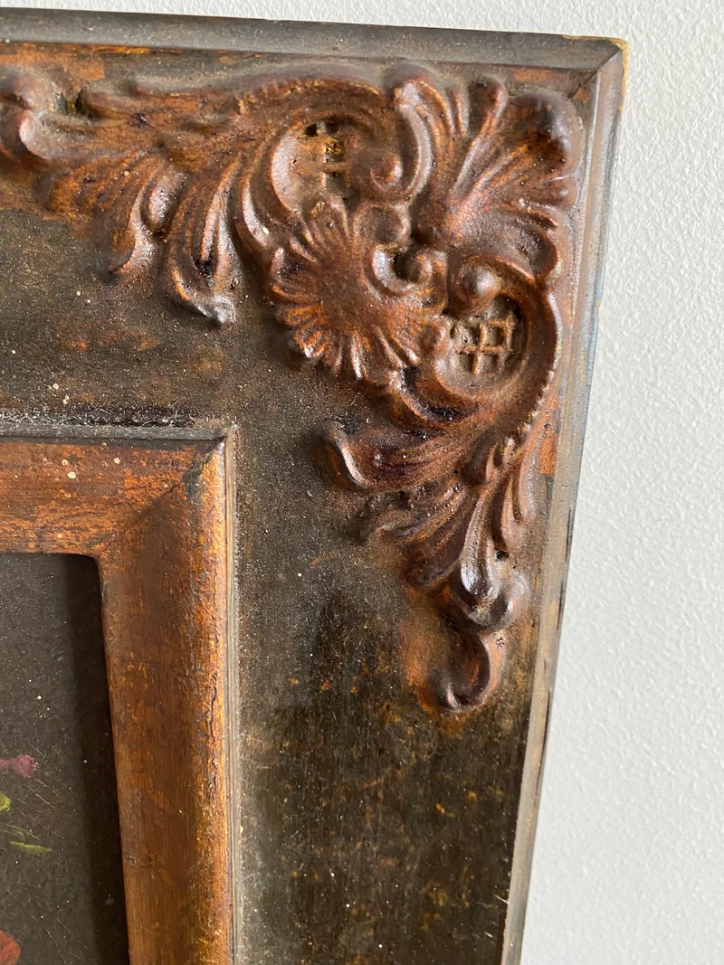 Peinture signée Campanini dans son cadre baroque