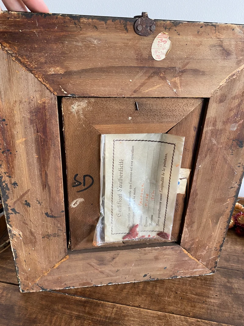 Peinture signée Campanini dans son cadre baroque