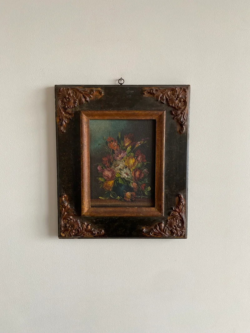 Peinture signée Campanini dans son cadre baroque