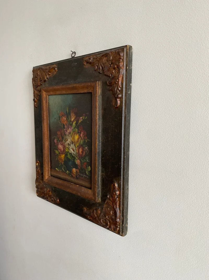 Peinture signée Campanini dans son cadre baroque