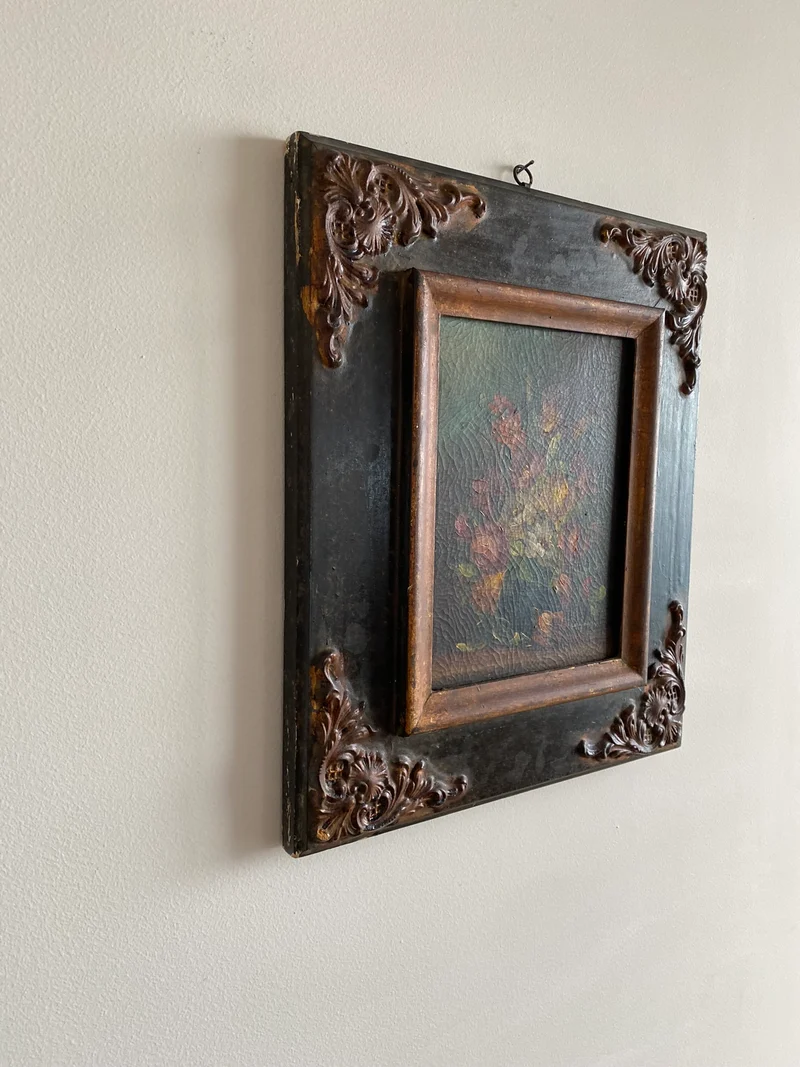 Peinture signée Campanini dans son cadre baroque