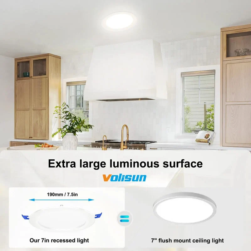 8 Pack 7 Inch Led Recessed Ceiling Lights Featuring A Slick Slide Switch For Flawless 5Cct Shifting From 2700K To 5000K To Nail Every Room Vibe While Delivering Hella Bright Output And Energy Saving Reliability