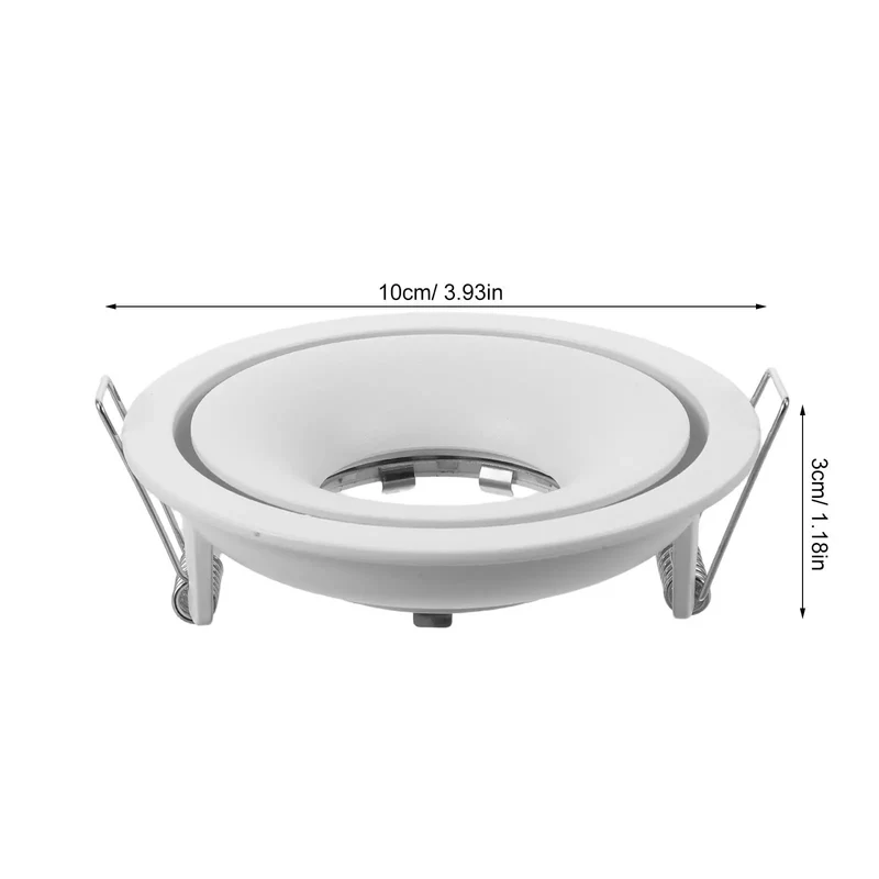 Mr16 Gu10 Recessed Lighting Trims Spotlight Downlight Holder Eyeball Retrofit Mounting Frame White Finish Quick Swap No Mess Install Universal Ceiling Spotlight Fixture Upgrade For Home Rooms