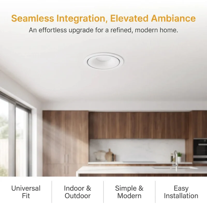 Mr16 Gu10 Recessed Lighting Trims Spotlight Downlight Holder Eyeball Retrofit Mounting Frame White Finish Quick Swap No Mess Install Universal Ceiling Spotlight Fixture Upgrade For Home Rooms