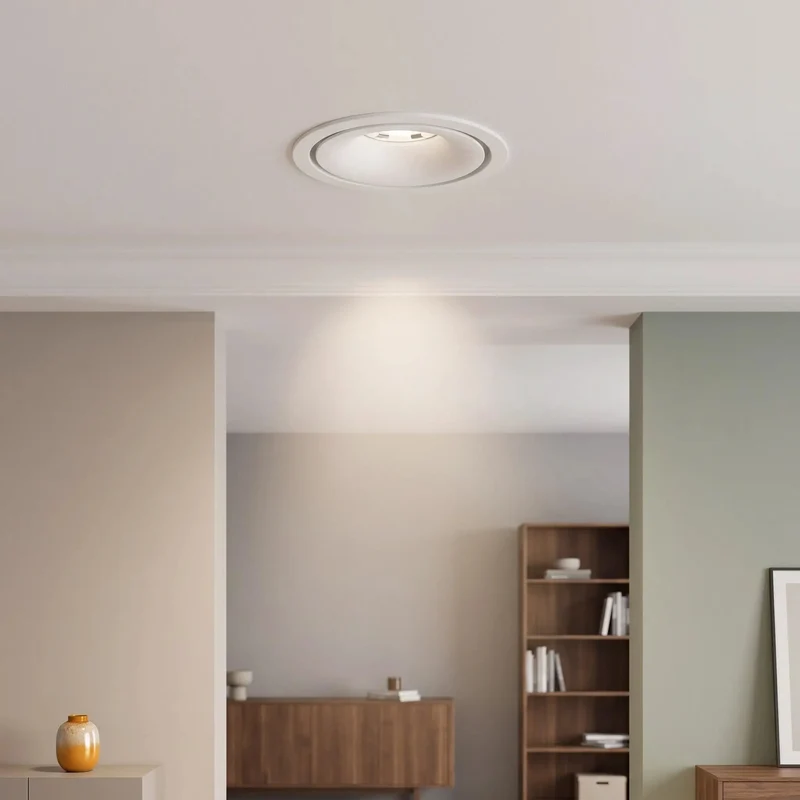 Mr16 Gu10 Recessed Lighting Trims Spotlight Downlight Holder Eyeball Retrofit Mounting Frame White Finish Quick Swap No Mess Install Universal Ceiling Spotlight Fixture Upgrade For Home Rooms