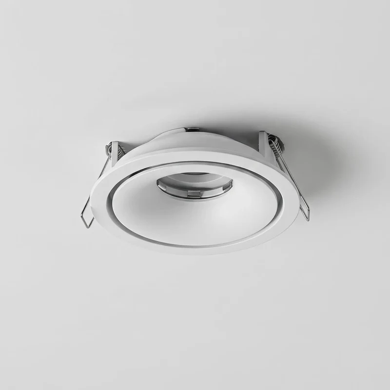 Mr16 Gu10 Recessed Lighting Trims Spotlight Downlight Holder Eyeball Retrofit Mounting Frame White Finish Quick Swap No Mess Install Universal Ceiling Spotlight Fixture Upgrade For Home Rooms