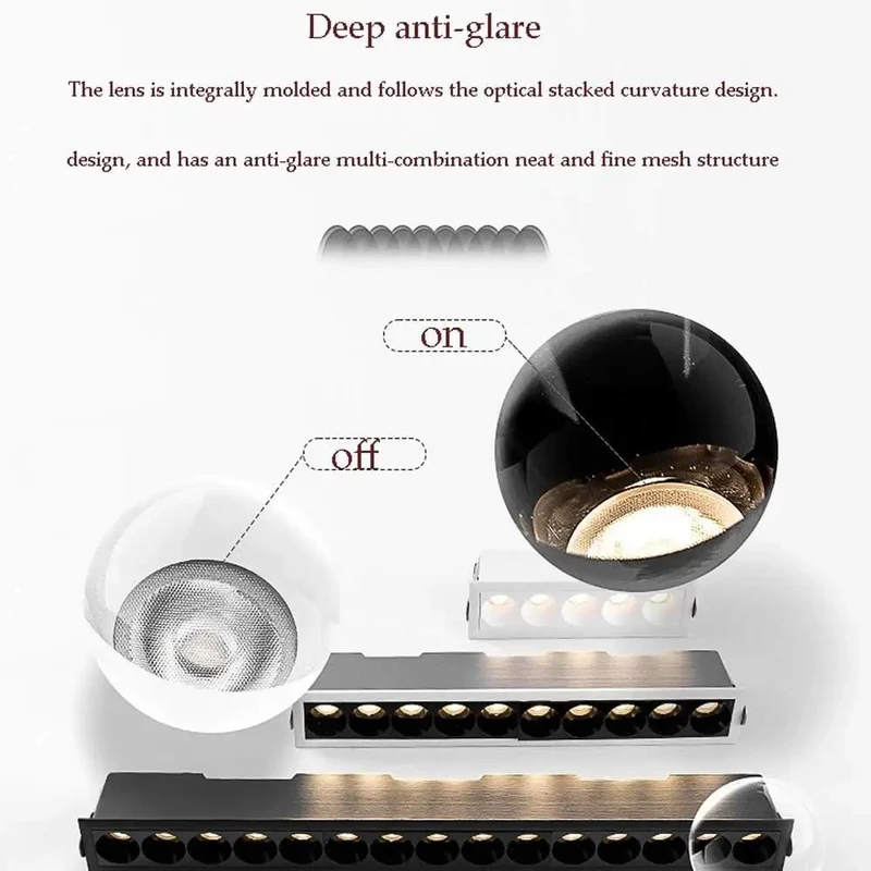 Top-Notch 5 Head LED Linear Recessed Lights 20W With Tunable White Color Options Sleek Aluminum Finish For Kitchen Islands And Bathrooms Creating Gorgeous Ripple Effects Pro Grade Heat Dissipation Makes This The Ultimate Glow Up Choice
