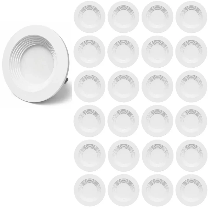 Two Inch Dimmable Recessed Retrofit Downlights Baffle Trim High Output Led Bulb 5Cct Tunable White No Fuss Ceiling Install Ul Certified Smooth Glide Dimming Indoor Lighting 24 Pack