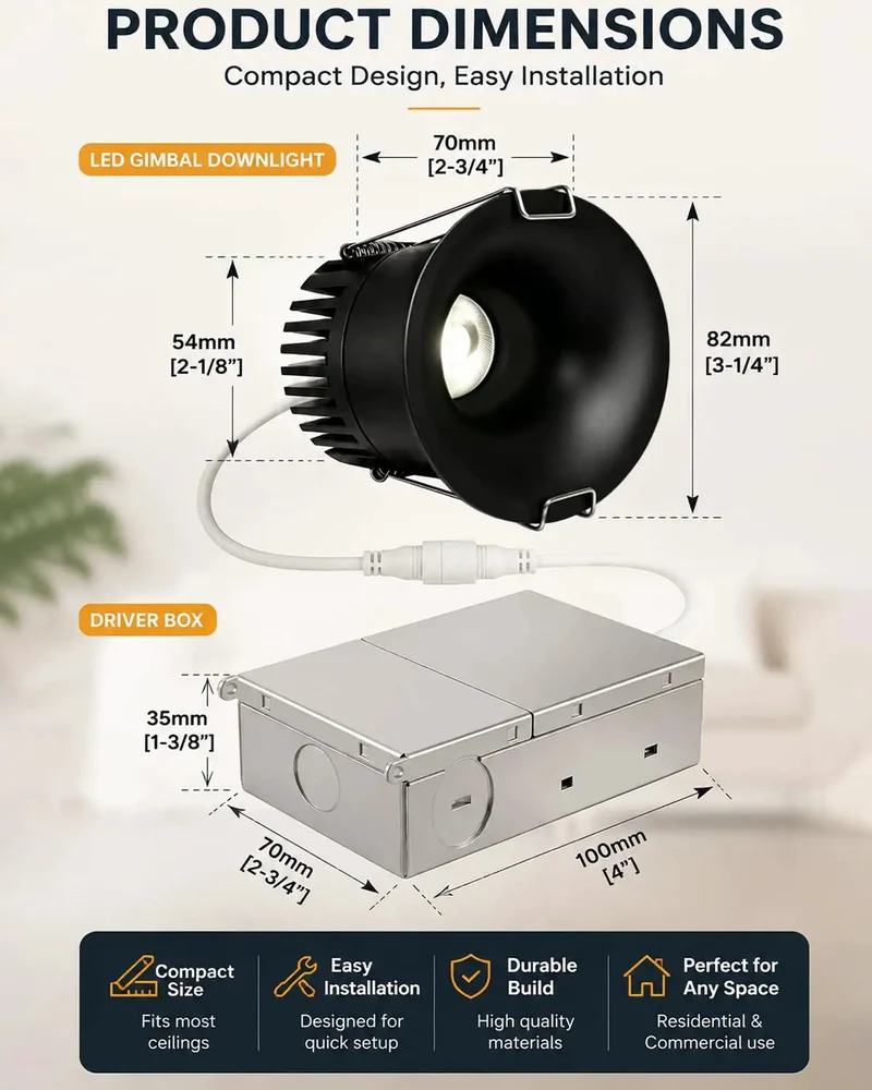 Top Shelf 3 Inch Canless Led Recessed Lights Deep Trim Anti Glare Design For Showers Sleek Black Finish Etl Certified Dimmable 12 Watt 5Cct Adjustable Hue No Fuss Installation Junction Box Ready