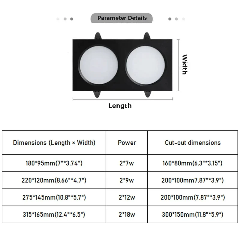 Top Tier Square Dual Head Recessed Led Downlights Featuring Slick Matte White Casing Built Tough With Solid Iron Housing For Living Rooms Delivering Hella Soft Glare Free Glow Long Lasting Performance