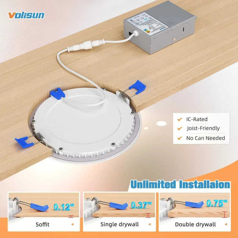 Top Shelf 6 Inch Recessed Ceiling Lights 60 Pack Featuring 5CCT Adjustable Color Temps And Smooth Ultra Thin Trim For Legit Bright Home Illumination In Every Room That Needs Reliable Lighting