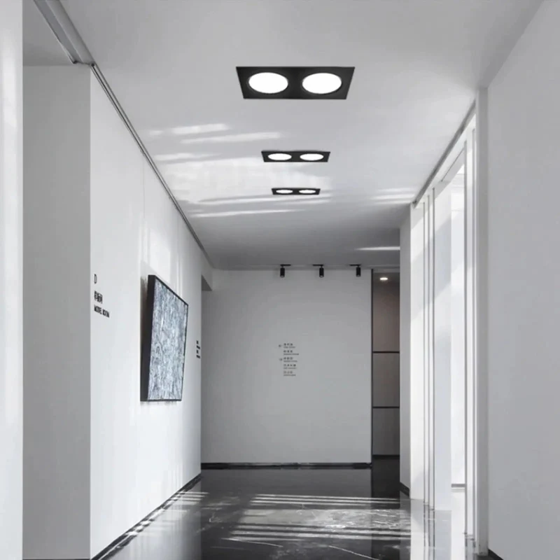 Built To Last Dual Head Led Recessed Ceiling Downlight With Matte Black Housing And Heavy Duty Iron Frame Delivering Zero Glare Soft Illumination Indoors