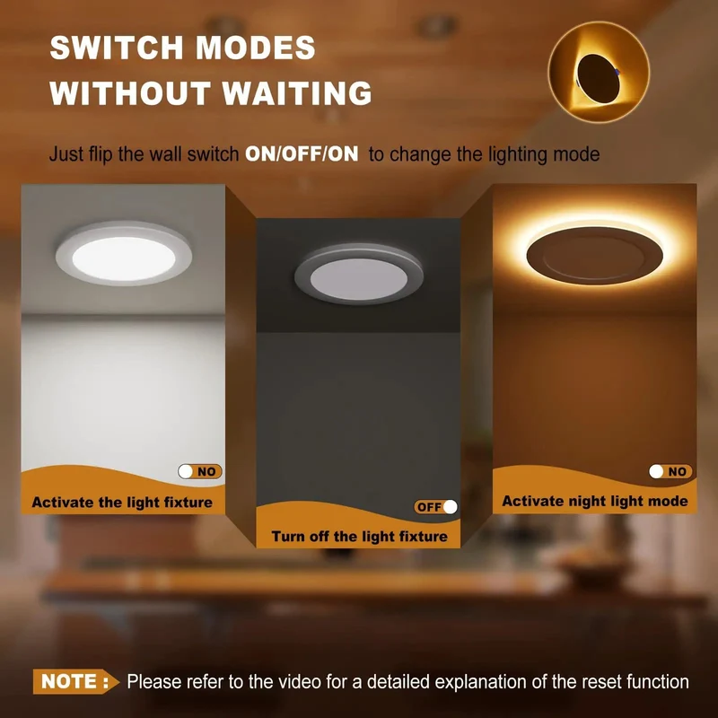 Smooth Dimming 6 Inch Recessed Led Downlights 8 Pack With 5Cct Tuning And Low Key Amber Night Light Trim Glow Dead Simple Mounting For Any Ceiling Space Top Shelf Illumination