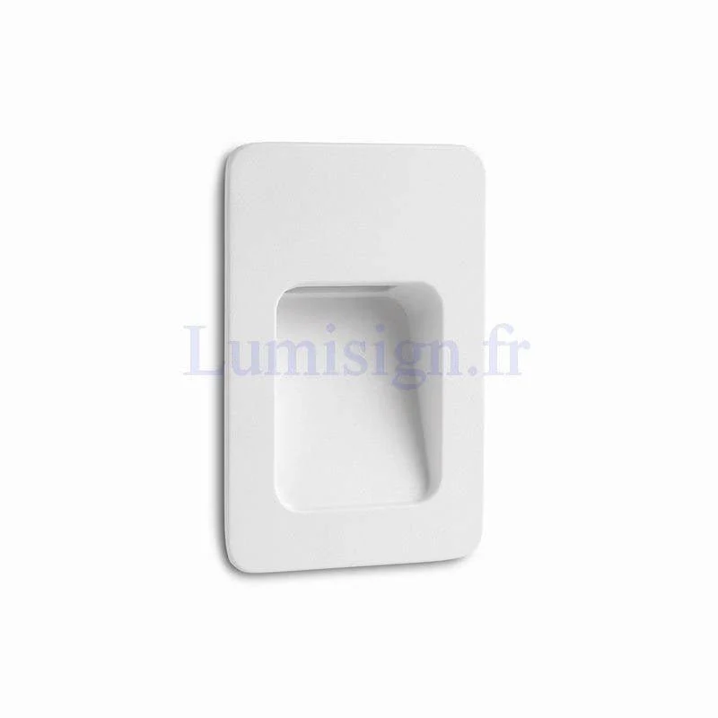 Applique extérieure encastrable LED 3W NASE-2 blanche