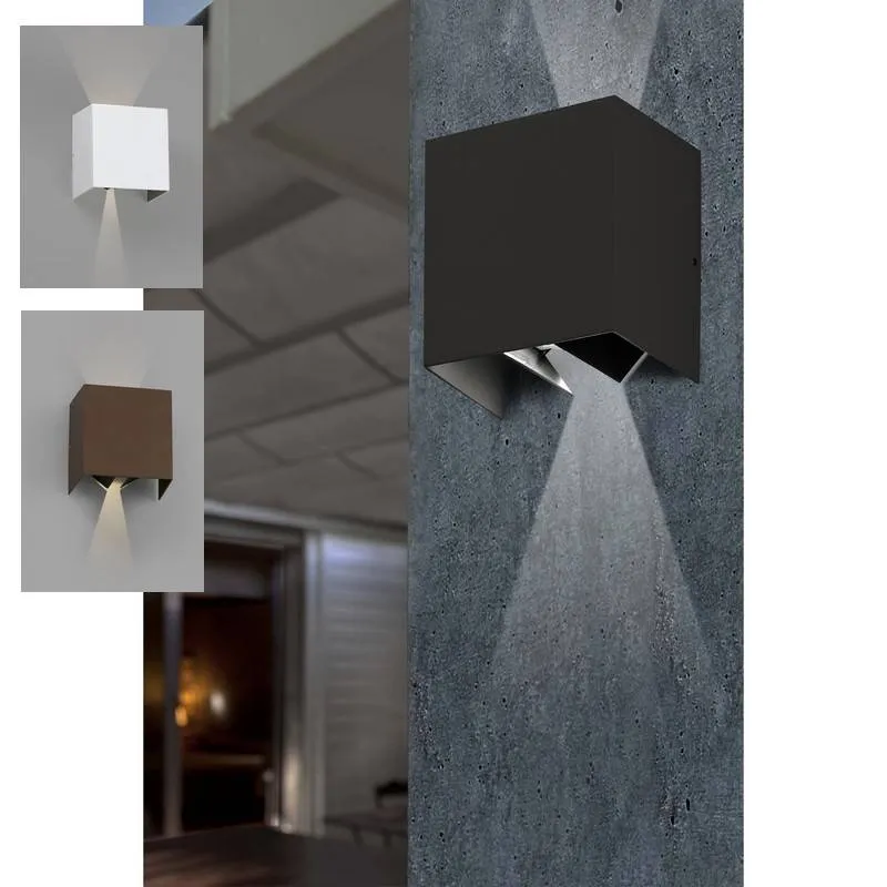 Applique extérieure OLAN LED faisceaux réglables Blanc Anthracite ou Marron
