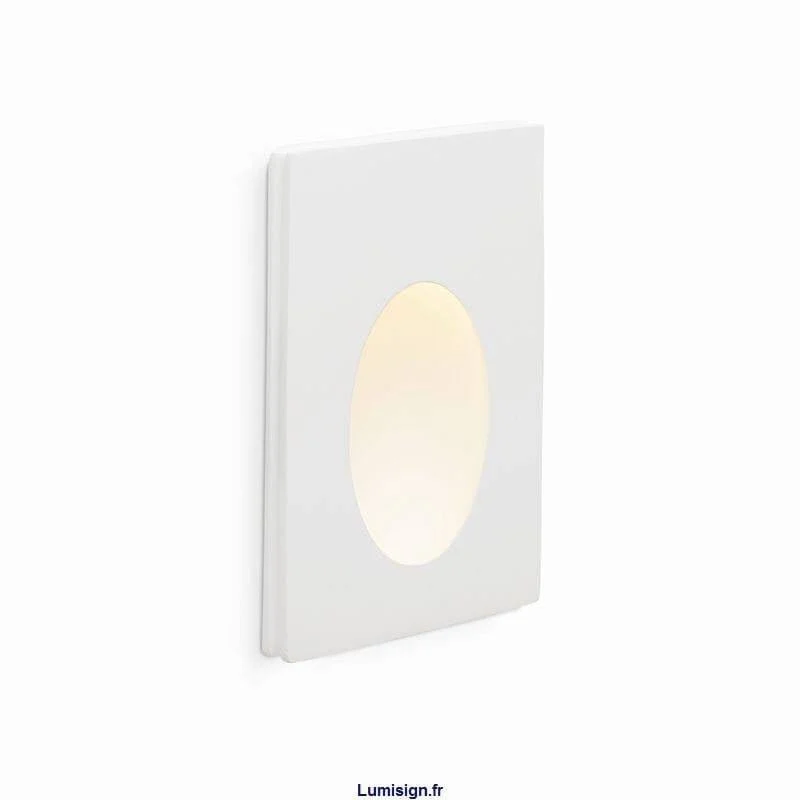 Spot encastrable mural LED en plâtre PLAS-1