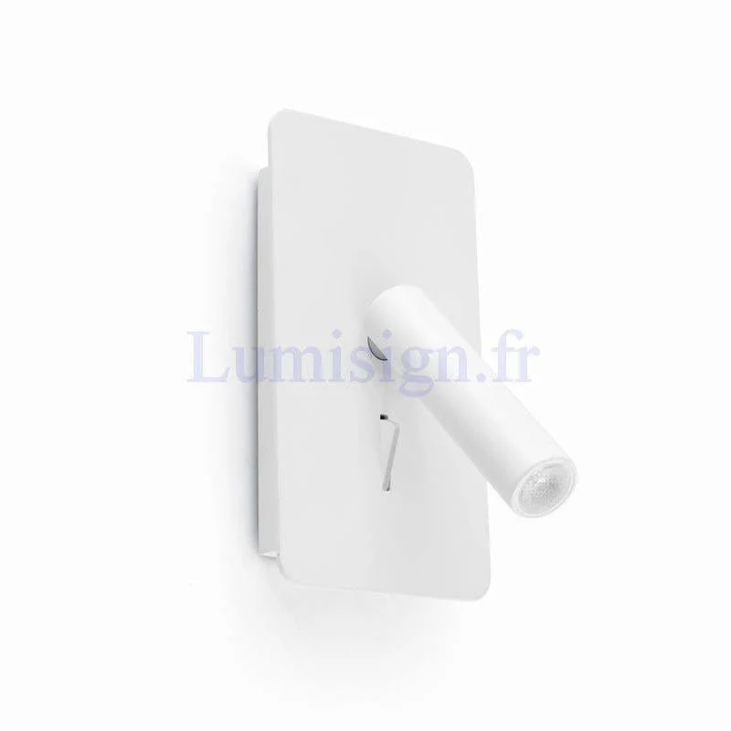 Applique liseuse LED SUAU blanche ou grise Blanc