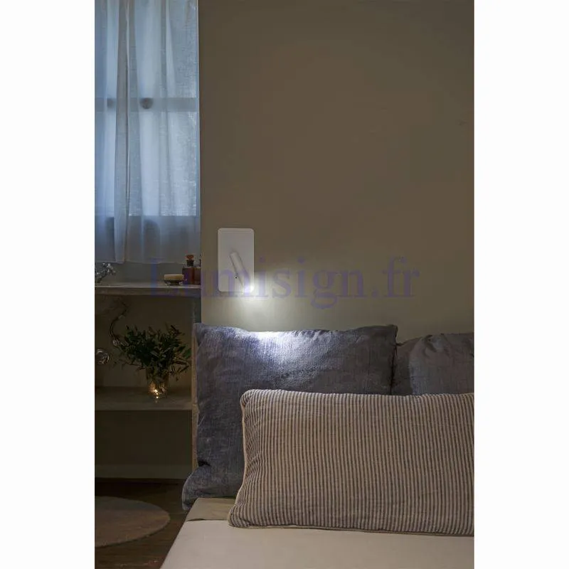 Applique liseuse LED SUAU blanche ou grise Blanc