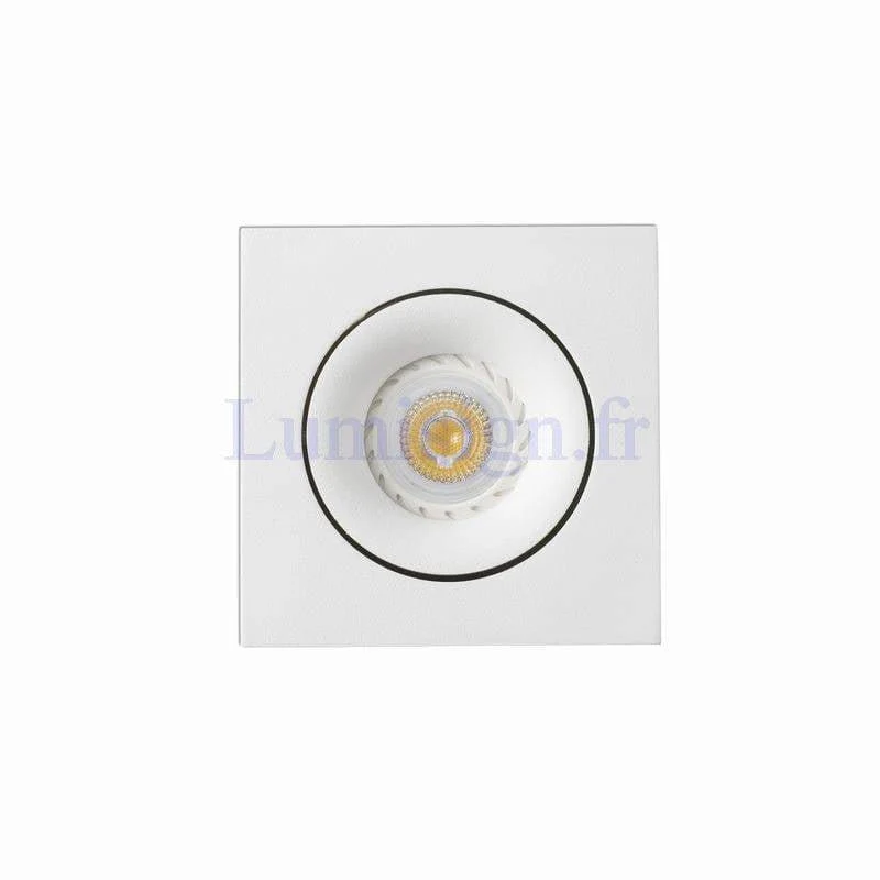 Spot encastrable orientable ARGON-1 carré blanc
